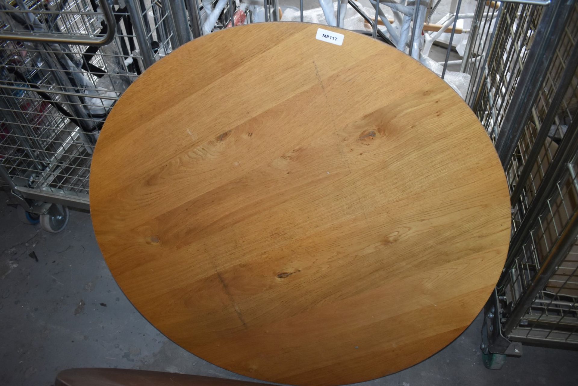 4 x Round Restaurant Dining Table Tops - Sizes Included 100cm, 100cm, 90cm and 75cm - Image 6 of 8