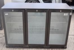 1 x Osborn Triple Door Backbar Bottle Cooler - Recently Removed From a Restaurant Environment