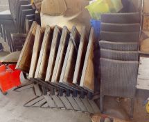 1 x Large Collection of Outdoor Tables and Chairs - Approx 30 x Rattan Chairs and 8 x Folding Tables