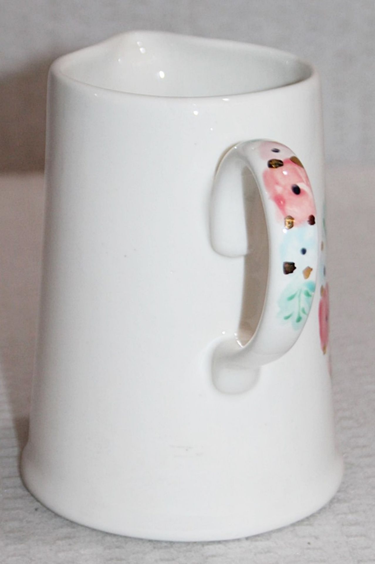 1 x Ceramic Handpainted Jug With Gilded Edging - Ex-Display Item From A London Department Store - - Image 2 of 7