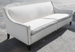 1 x DURESTA 'Ledbury' Luxury 2-Metre Grand Sofa In A Pale Cream Premium Fabric - RRP £2,779