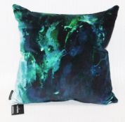 1 x 17-PATTERNS 'Beyond Nebulous' Designer Velvet Cushion With A 100% Feather Filling - RRP £135.00