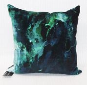 1 x 17-PATTERNS 'Beyond Nebulous' Designer Velvet Cushion With A 100% Feather Filling - RRP £135.00