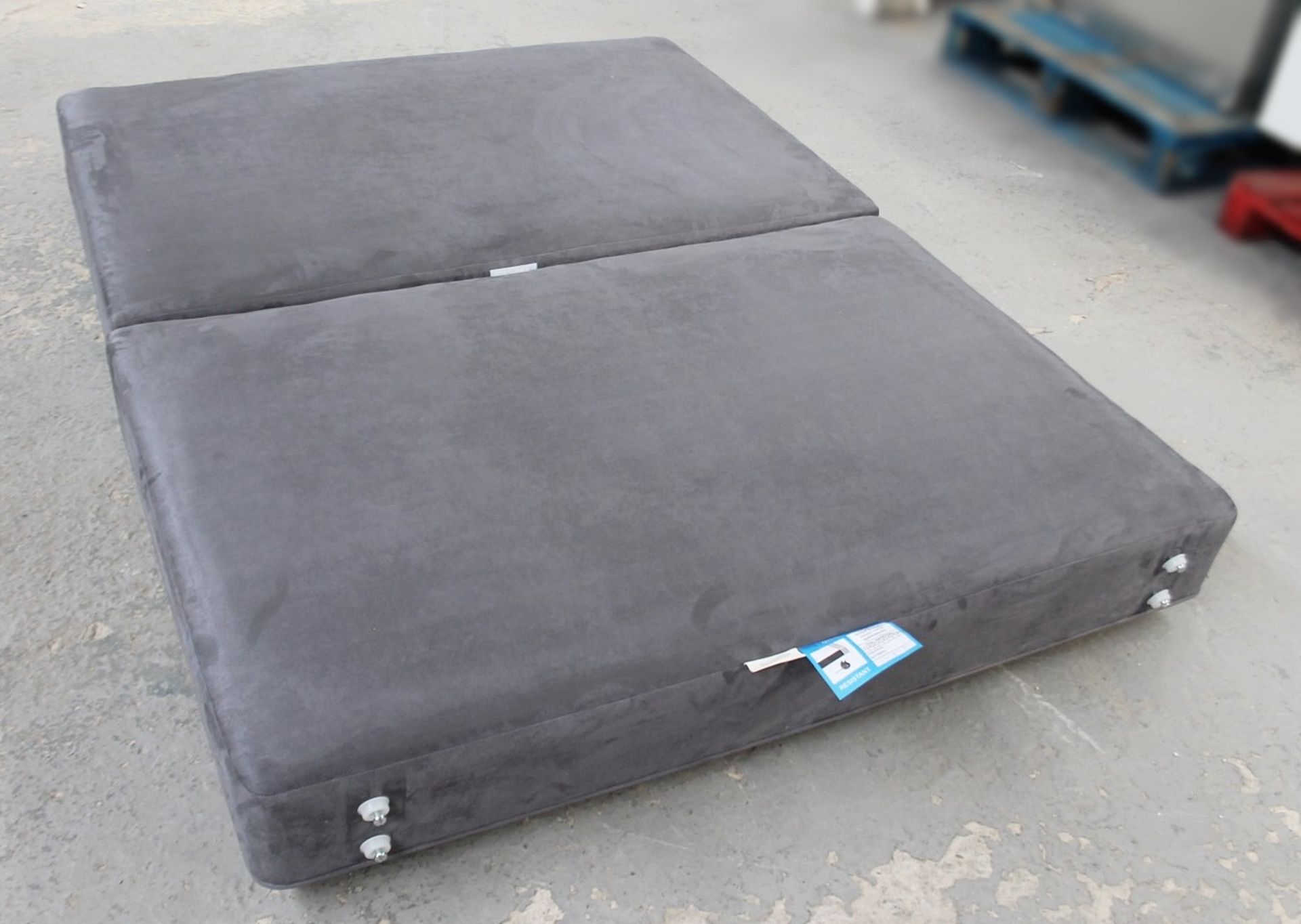 1 x VISPRING "Prestige" Kingsize Soft Divan Bed Base In A Premium Faux Suede Upholstery - 150x200cm - Image 2 of 11