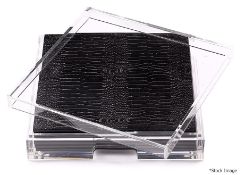 Set 6 x POSH TRADING 'Python' Designer Placemats In Black With Clear Acrylic Placebox - RRP £375.00