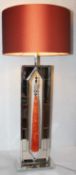 1 x FRATO 'Camberra' Luxury Italian Mirrored Table Lamp With Shade - Original Price £829.00 - Ref: