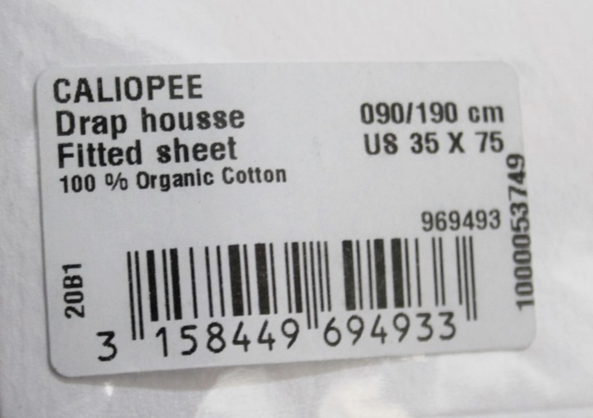 1 x YVES DELORME 'Caliopee' Single 100% Cotton Fitted Sheet (90cm x 190cm) - Unused Stock - Image 4 of 5