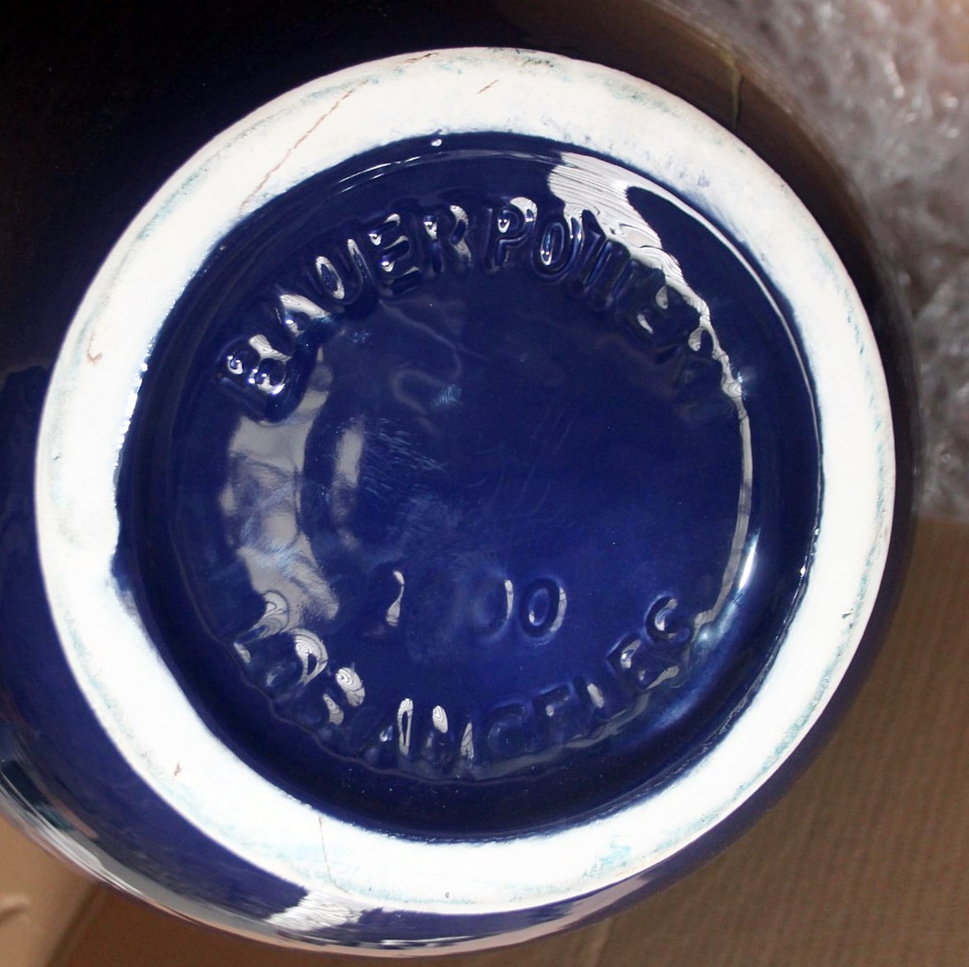 1 x BAUER POTTERY LOS ANGELES Large 22 Inch Oil Jar In Blue (Circa 2000) - Original Price £700.00 - Image 4 of 4