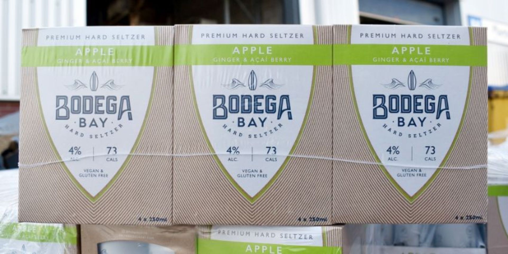24 x Bodega Bay Hard Seltzer 250ml Alcoholic Sparkling Water Drinks - Apple Ginger & Acai Berry - Image 2 of 9