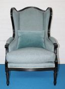 1 x ANGELO CAPPELLINI Luxury Italian Upholstered Armchair With Cushion