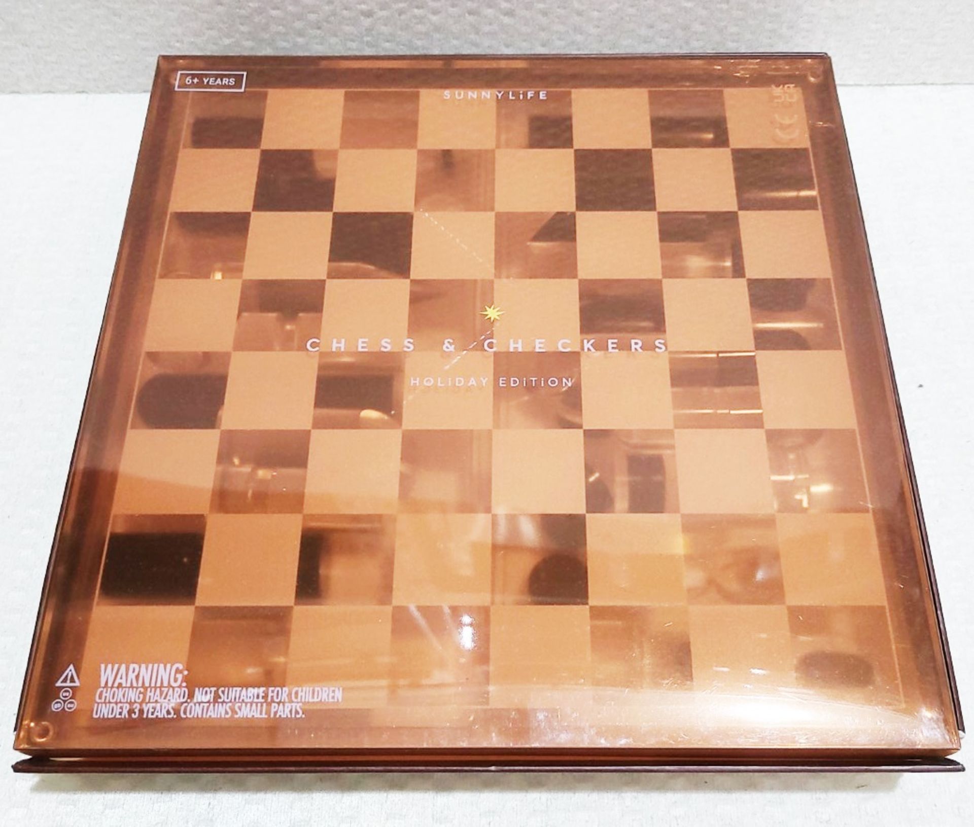 1 x SUNNYLIFE KIDS Lucite Chess & Checkers Set - Original Price £170.00 - Image 5 of 6