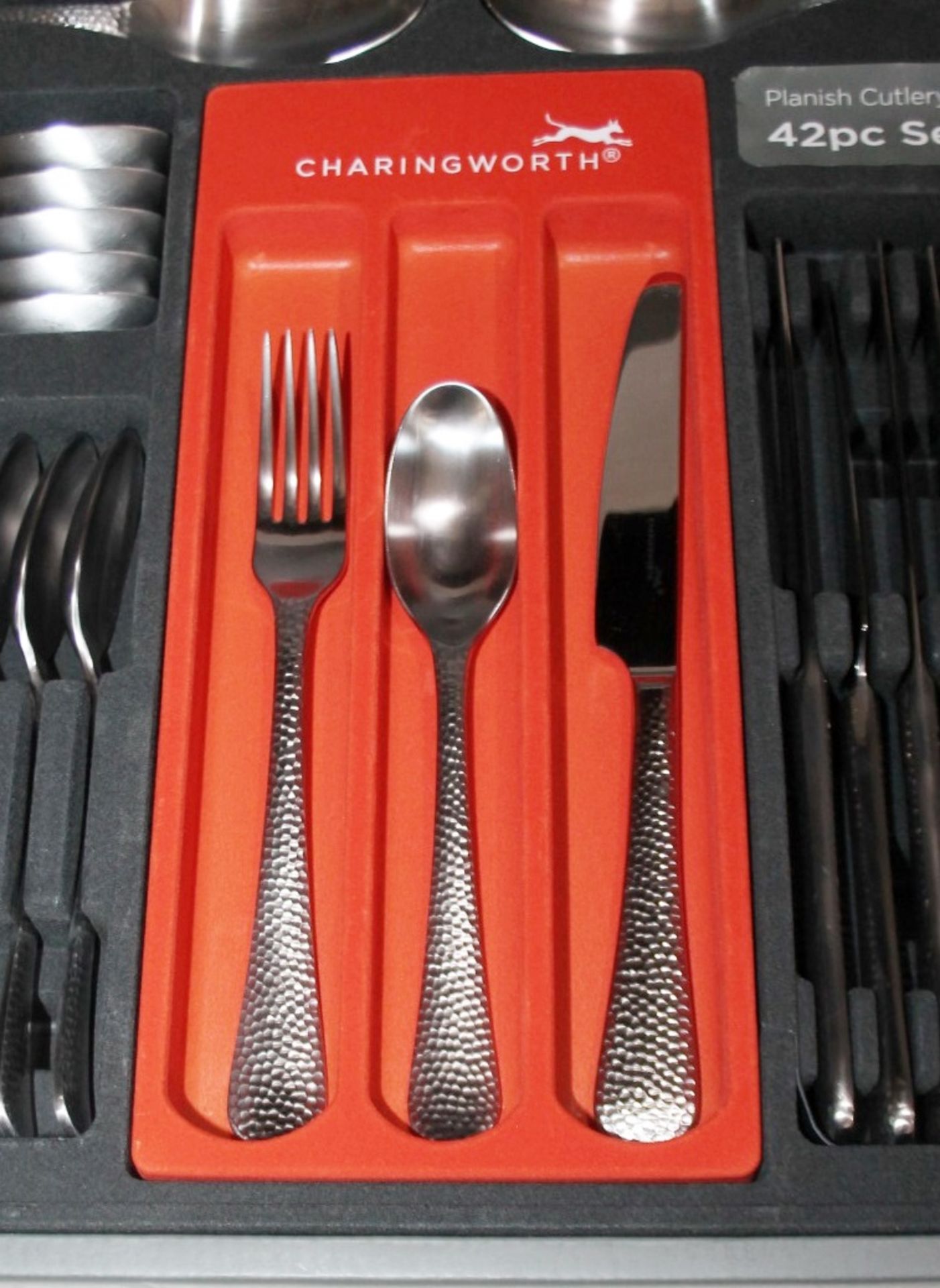 CHARINGWORTH 'Planish' Luxury Stainless Steel 42-Piece Cutlery Set - Original Price £350.00 - Bild 10 aus 11