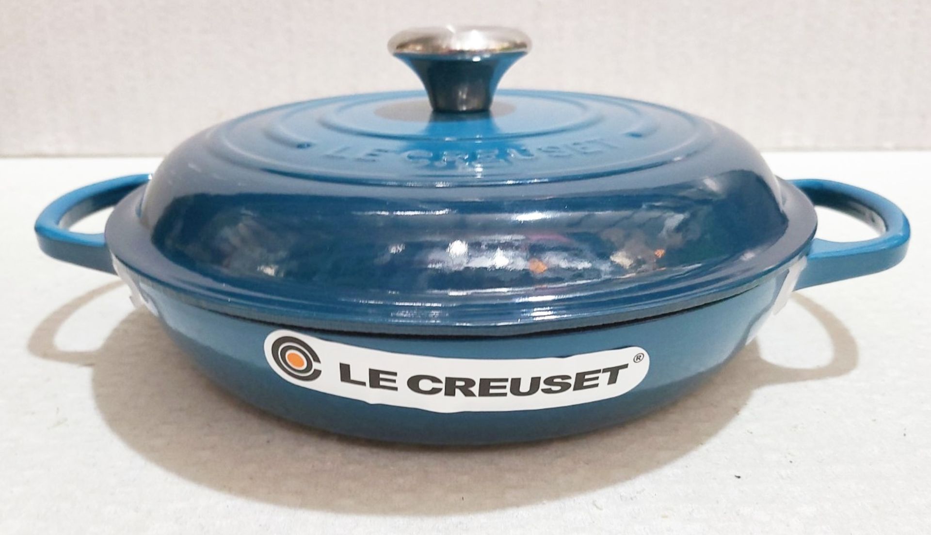 1 x LE CREUSET Signature Enamelled 26cm Cast Iron Shallow Casserole Dish In Deep Teal - RRP £235.00 - Bild 7 aus 7