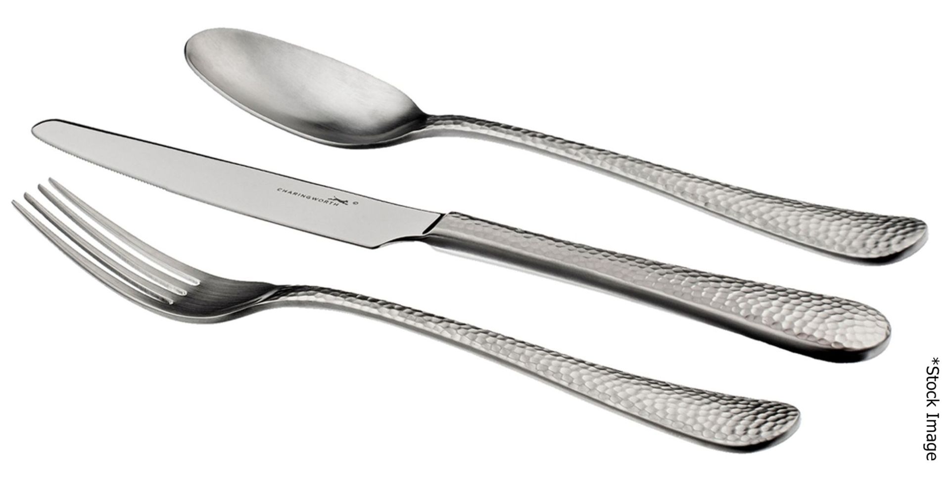 CHARINGWORTH 'Planish' Luxury Stainless Steel 42-Piece Cutlery Set - Original Price £350.00 - Bild 3 aus 11