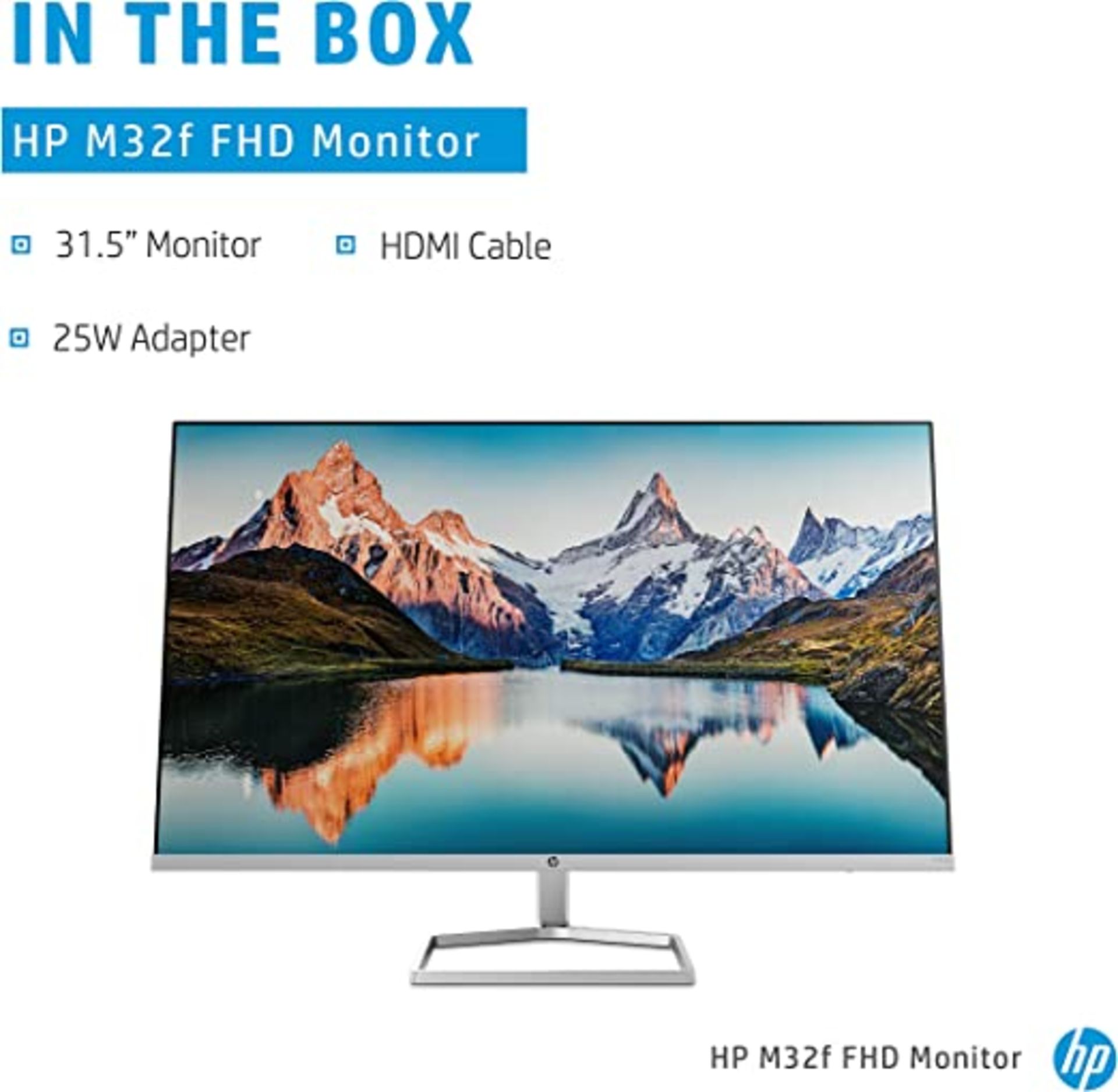 1 x HP 31.5 Inch IPS Ultra Sim Huge Computer Monitor - Includes Original Box and Accessories - - Image 9 of 9