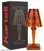 1 x KARTELL 'Battery' Designer Rechargeable Table Lamp In Amber (W9140) - Original Price £153.00
