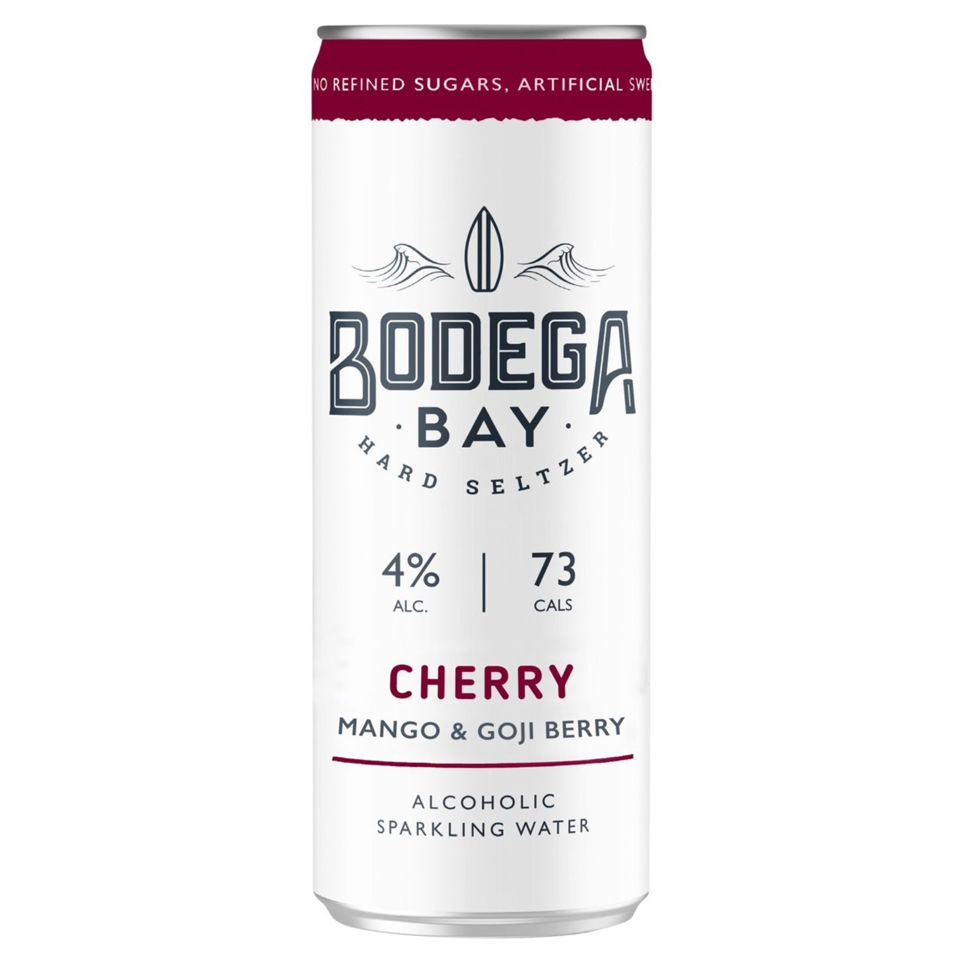 24 x Bodega Bay Hard Seltzer 250ml Alcoholic Sparkling Water Drinks - Cherry Mango & Goji Berry