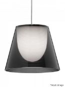 1 x FLOS Phillipe Stark 'KTribe S1' Designer Suspended Ceiling Light With A Smoke Shade - RRP £270