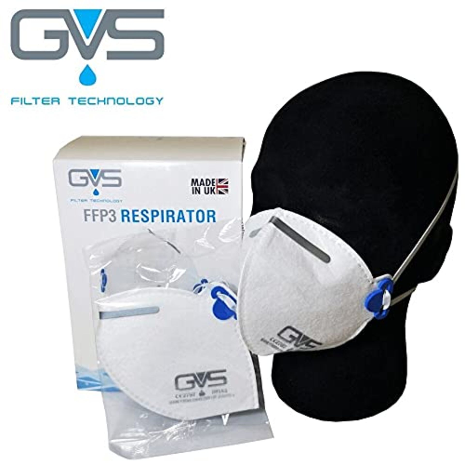 1,200 x GVS Resparitory Face Masks - FFP3 Folded and Adjustable Masks Individually Wrapped - Image 7 of 9