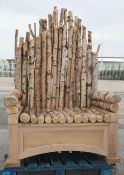 1 x Impressive Bespoke Oversized Wooden Log Throne - Recently Removed From A World-renowned London