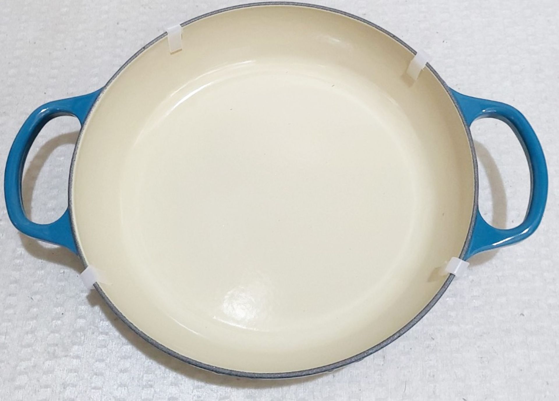 1 x LE CREUSET Signature Enamelled 26cm Cast Iron Shallow Casserole Dish In Deep Teal - RRP £235.00 - Bild 4 aus 7