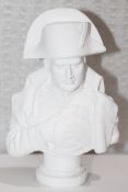 1 x Small Decorative Reproduction ‎Resin Bust Of 'Napoleon' In White (17cm Tall)
