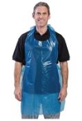 1,000 x Disposable Light Blue Aprons - One Size - New Boxed Stock - Includes 2 Boxes of 500 Aprons -