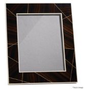 1 x LINLEY 'Henley Macassar' Luxury Ebony Photo Frame - 10 X 8 - Original Price £395.00 - Boxed