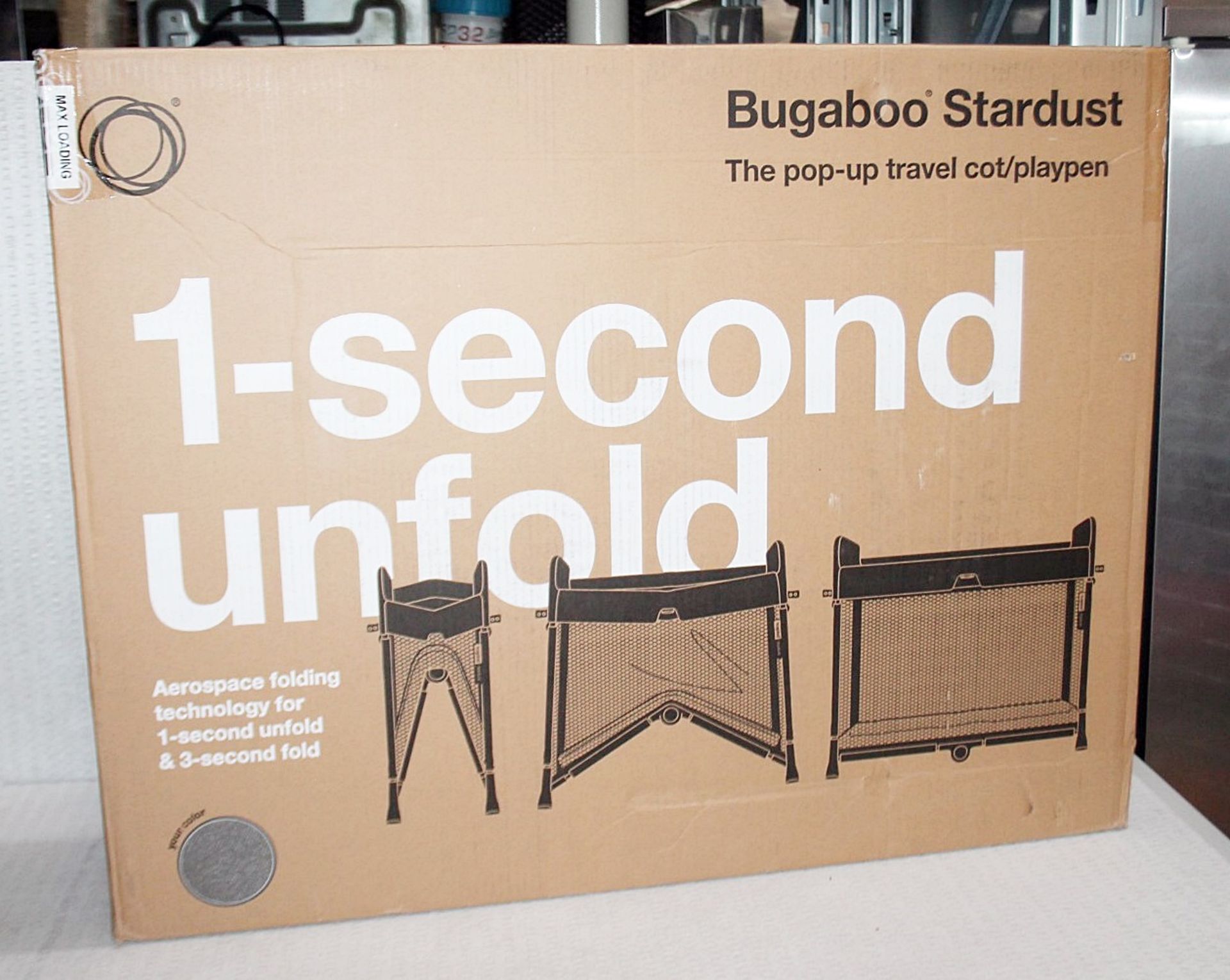 1 x BUGABOO 'Stardust' Pop-Up Travel Cot - Unused Boxed Stock - Original Price £225.00 - Bild 3 aus 16