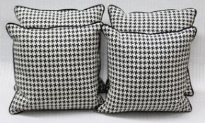 4 x DURESTA Luxury Down-Filled Scatter Cushions, Covered In Premium 'Allure' Fabric - Unused Boxed