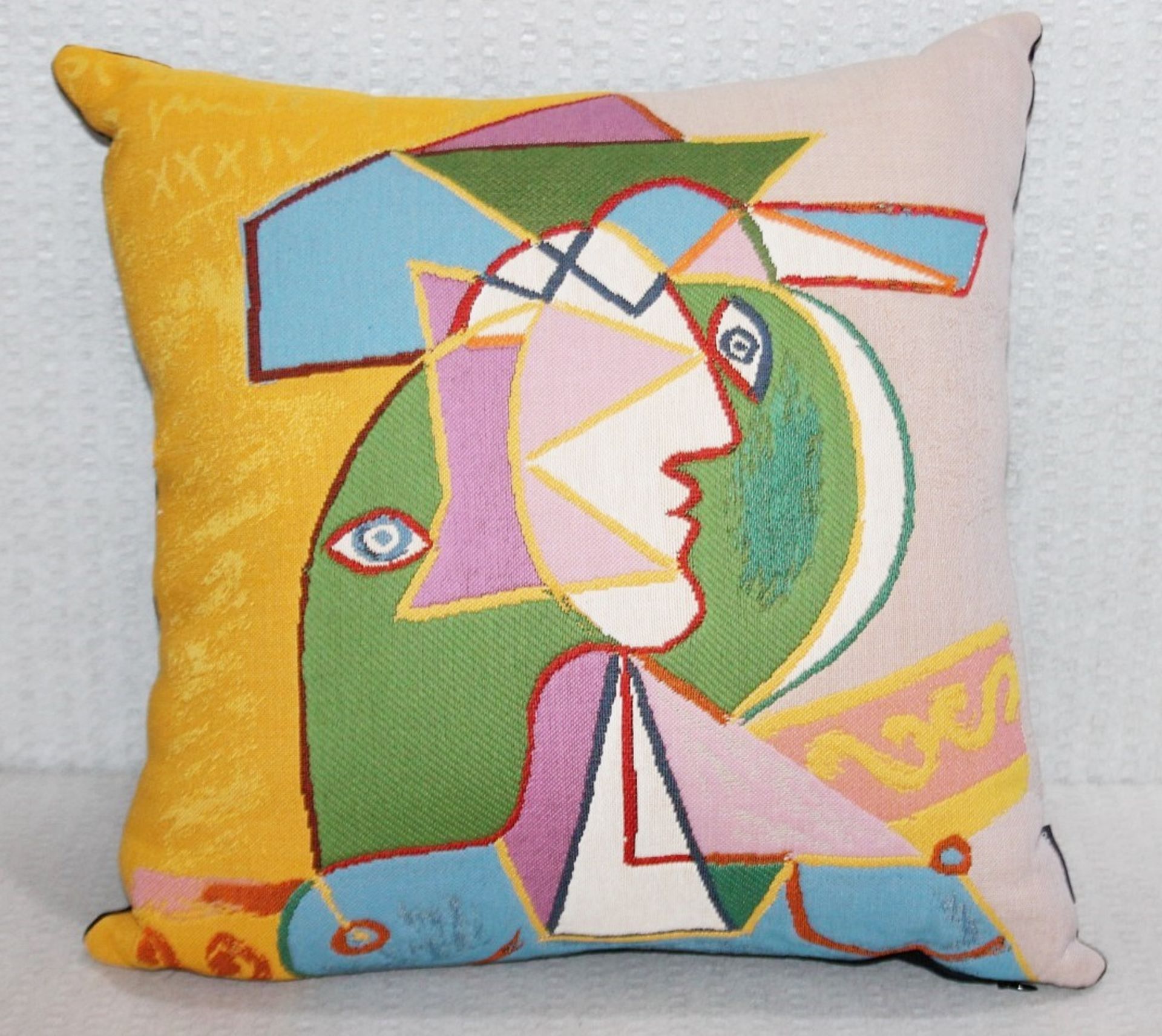 1 x JULES PANSU Picasso’s 'Femme Au Chapeau' Designer Cushion (45cm x 45cm)