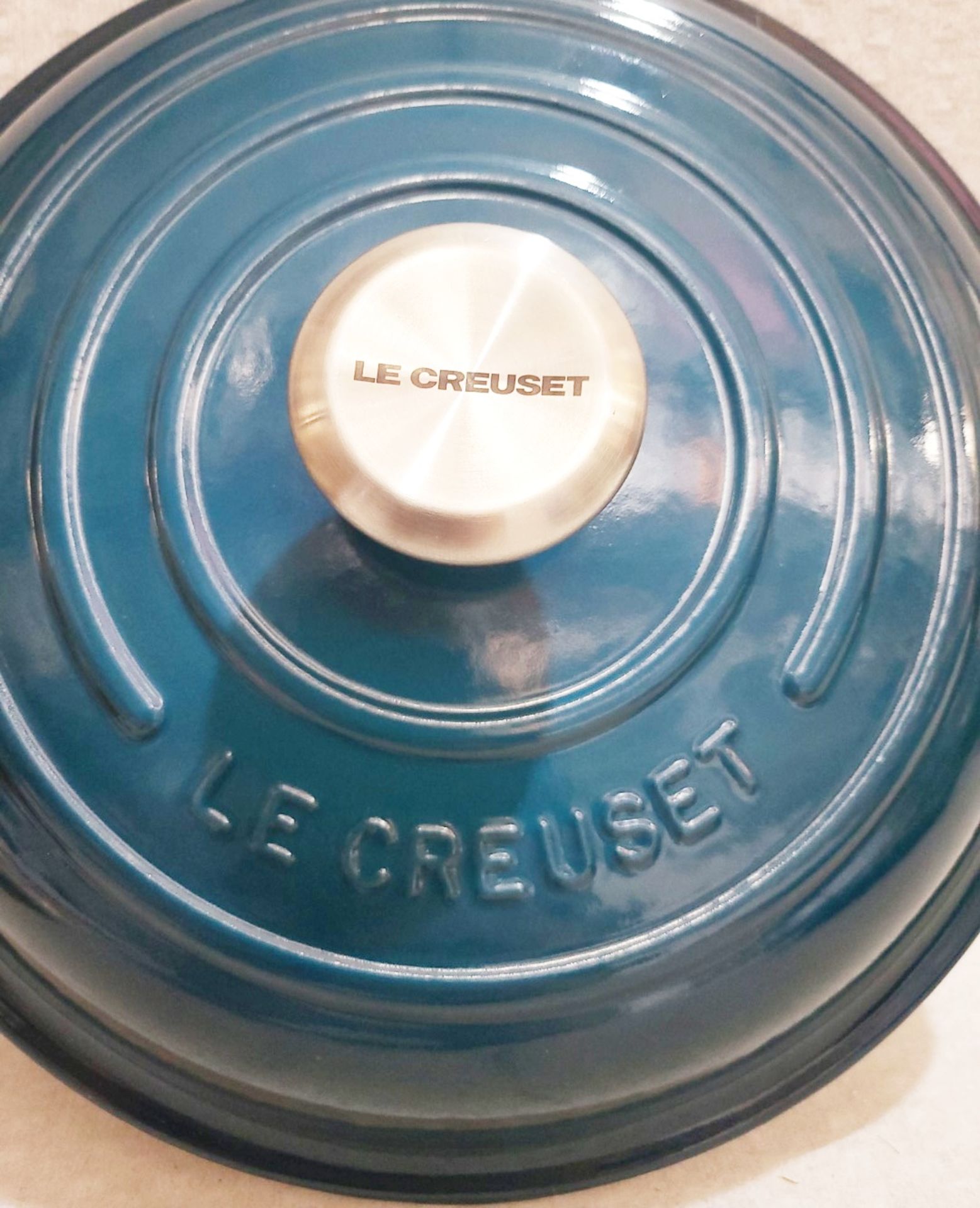 1 x LE CREUSET Signature Enamelled 26cm Cast Iron Shallow Casserole Dish In Deep Teal - RRP £235.00 - Bild 3 aus 7