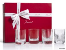 Set Of 4 x 'Baccarat Elements' Finest Crystal Whisky Tumblers - Original Price £360.00