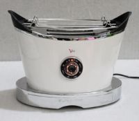 1 x BUGATTI 'Volo' Designer 2-Slice Toaster In Pale Cream & Chrome - Original RRP £178.00