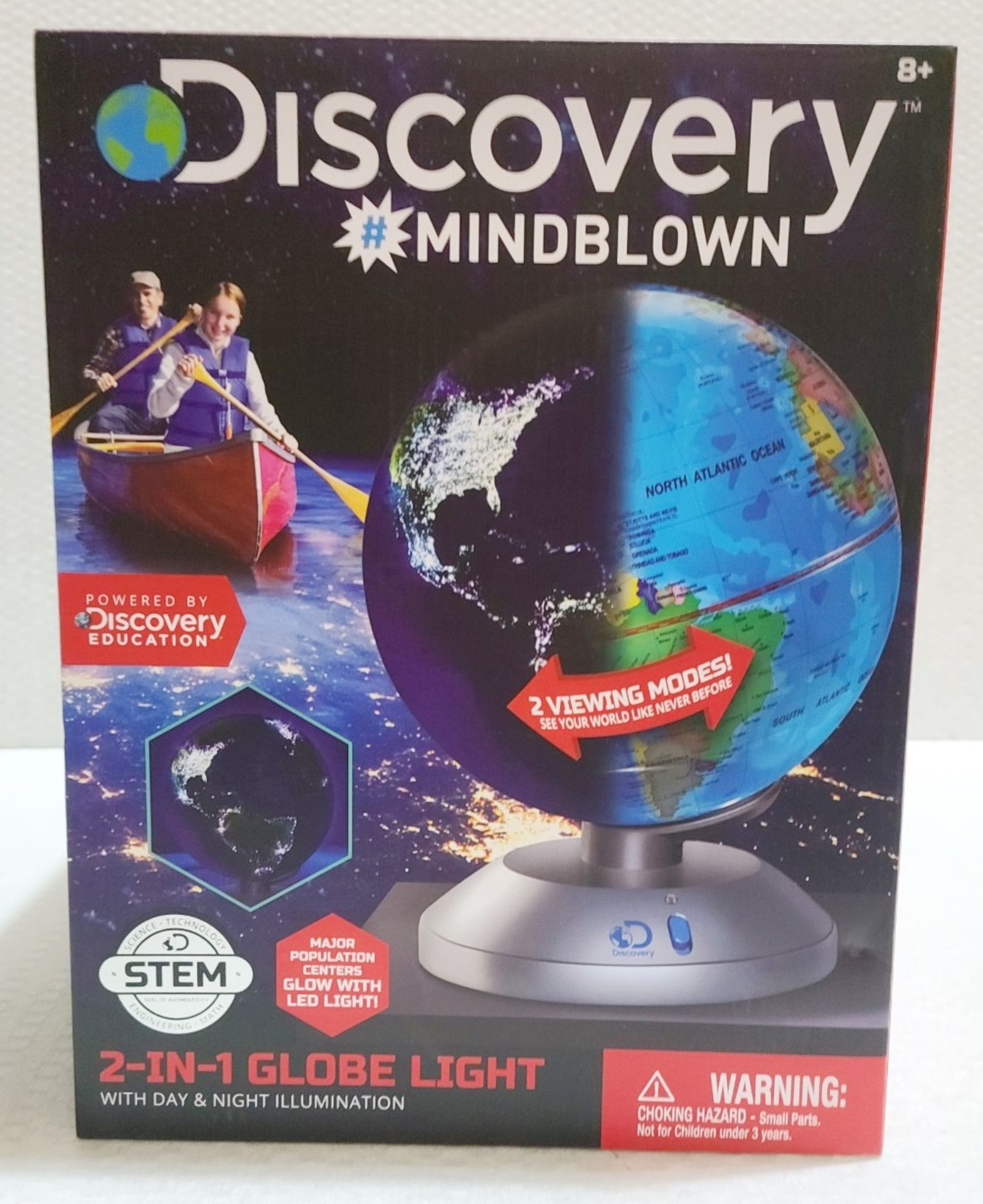 1 x DISCOVERY Kids 2-In-1 World Globe Led Lamp With Day & Night Modes - New / Unused Boxed Stock - Image 3 of 7