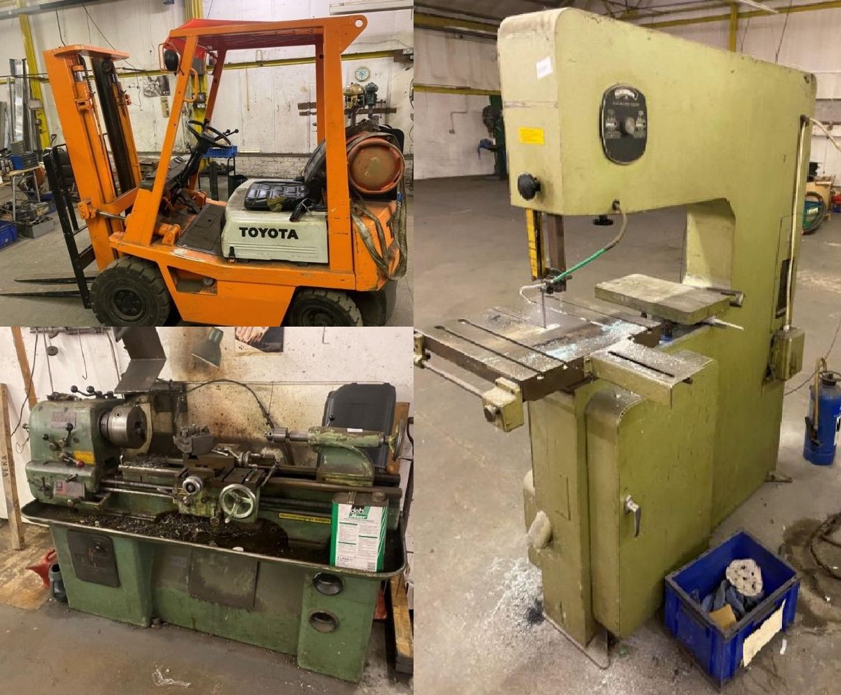Contents of Engineering Business In Solihull - Includes Spray Booth, Pillar Drills, Lathe, Bandsaws, Welders and More