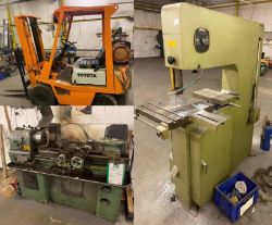 Contents of Engineering Business In Solihull - Includes Spray Booth, Pillar Drills, Lathe, Bandsaws, Welders and More