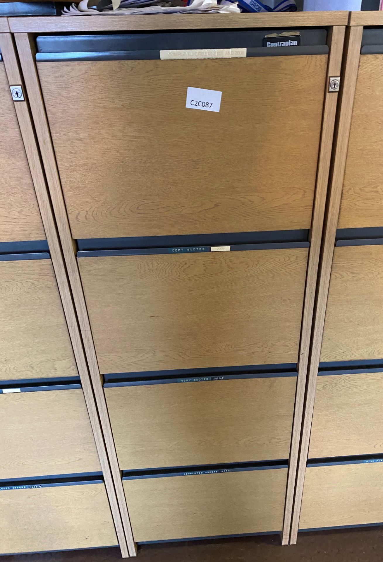 1 x Large Wooden Filing Cabinet By Contraplan - Ref: C2C087 - CL789 - Location: SolihullCollection