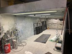 1 x Large Spray Booth With Lighting - In Daily Use - Approx 3M X 11M - Ref: C2C080 - CL789 -