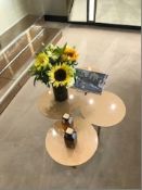 1 x Designer 4-Circle Coffee Table In Gold