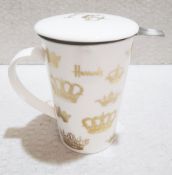 1 x HARRODS OF LONDON 'Shetland Crown' Fine Bone China Tea Infuser