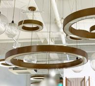1 x Large 1.2-Metre Commercial Designer RING Suspension Ceiling Light - Recently Removed From A