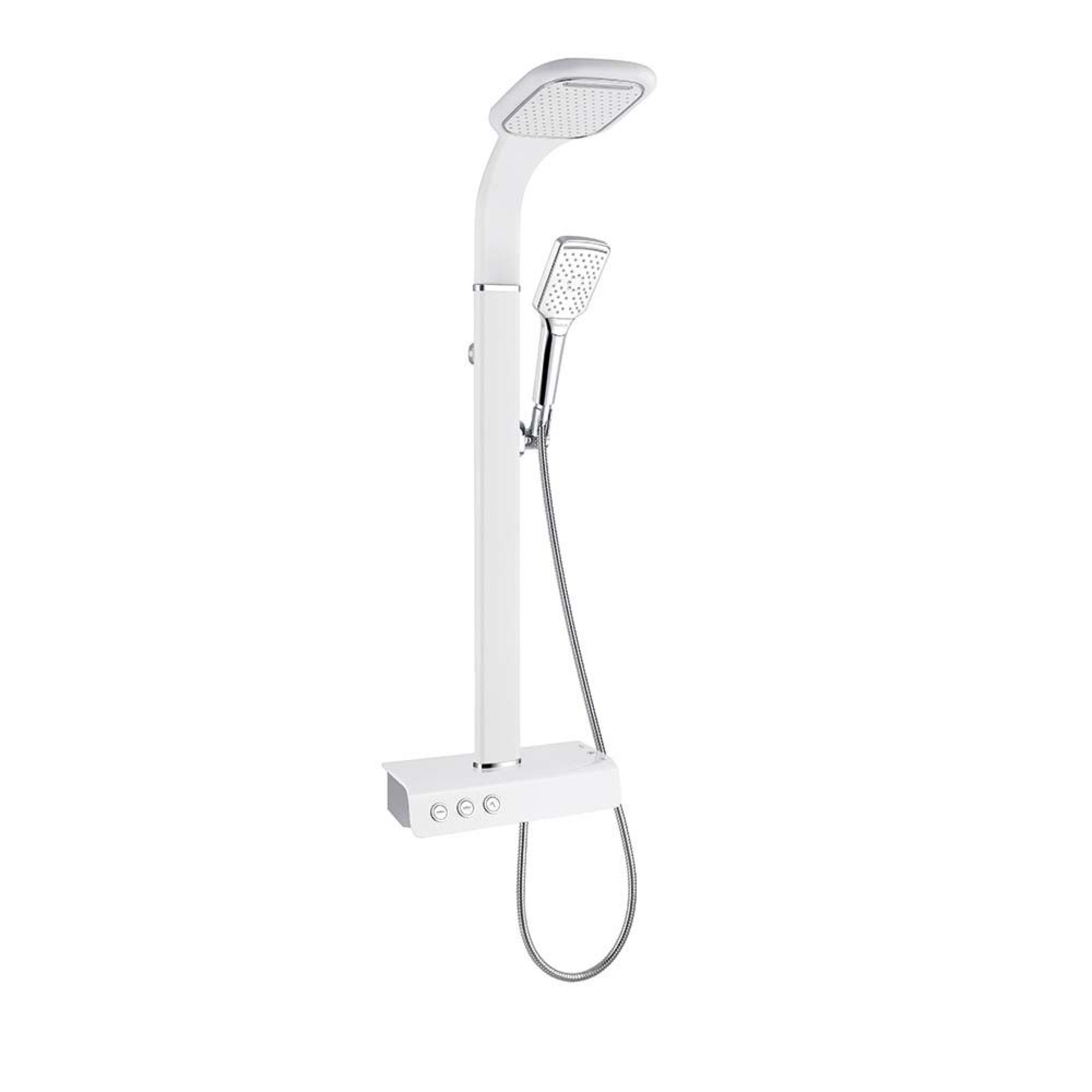 1 x Synergy Nubian White Thermostatic Shower Panel Kit and Handset - New Boxed Stock - RRP £549! - Image 2 of 5