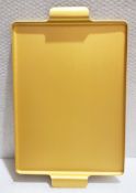 1 x KAYMET Luxury Handcrafted Aluminium Serving Tray In Gold (37cm) - Original Price £69.95
