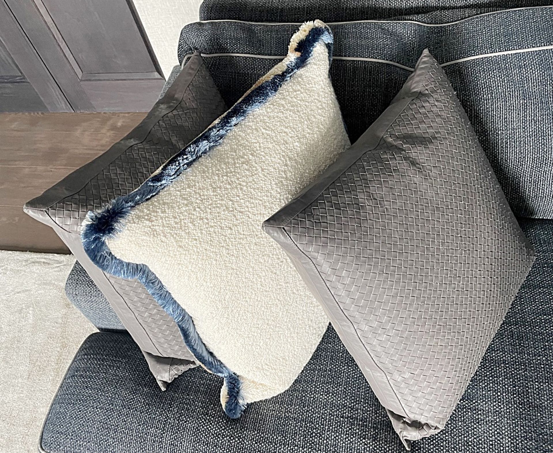 3 x Assorted Luxury Cushion Covered In Premium Fabrics - Ref: TVRM - CL749 - NO VAT ON THE
