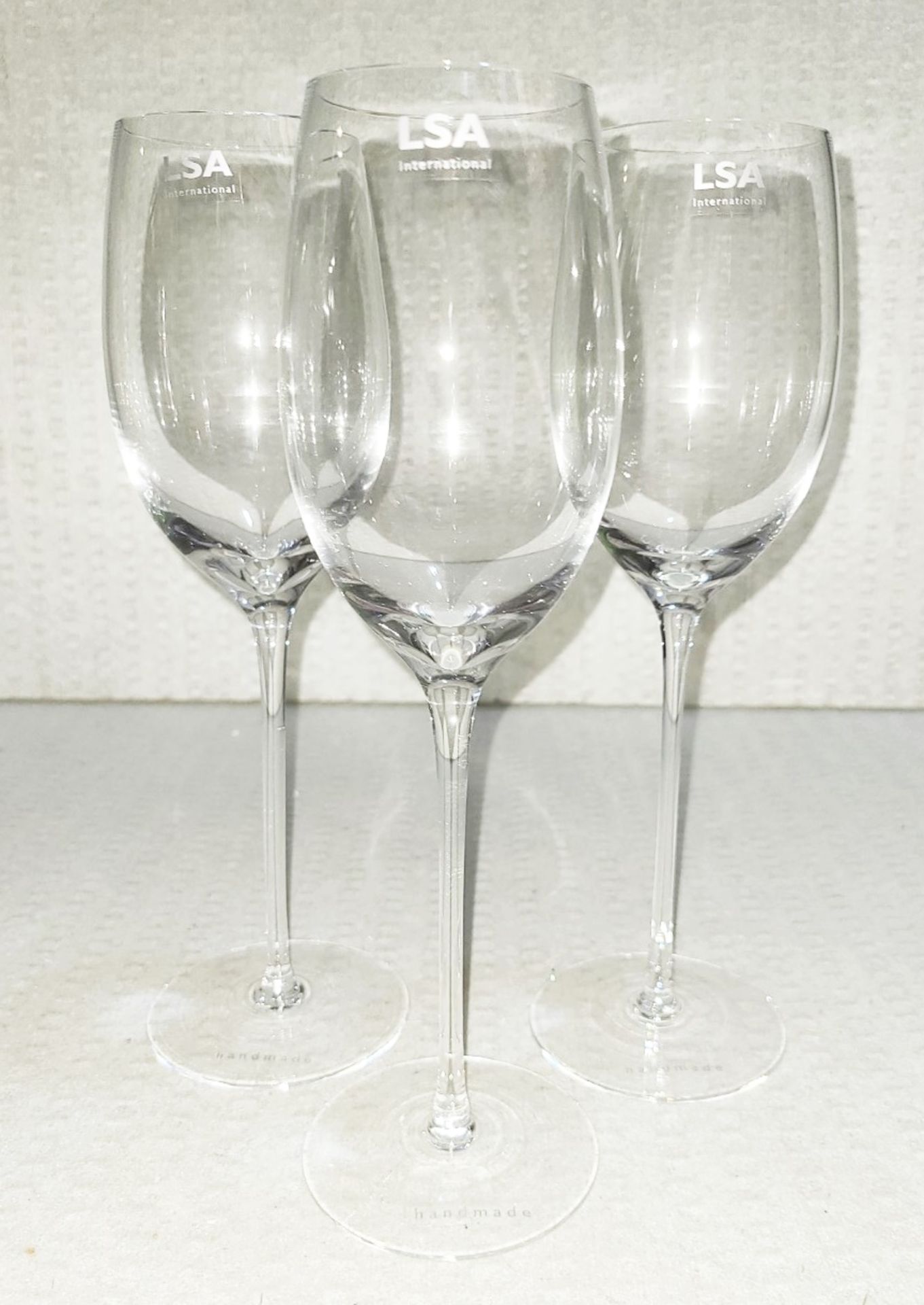 Set of 3 x LSA Clear Handmade and Mouthblown White Wine Glasses (340ml) - Original Price £65.00