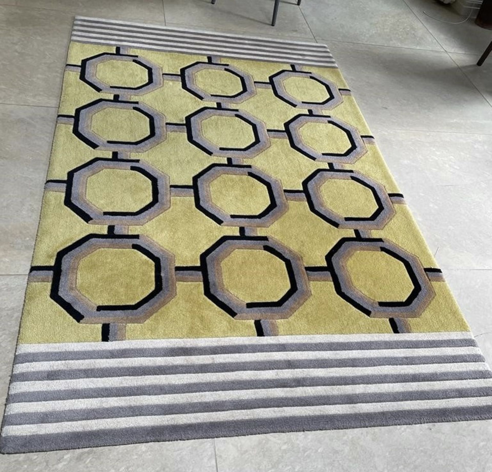 1 x DESIGNERS GUILD 'Leopold Chanteuse' 80% New Zealand Wool Hand-tufted Rug