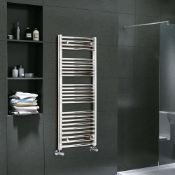 1 x Warmbase LoCo 1400x500mm Chrome Heated Towel Warming Ladder Rail Radiator - RRP £250