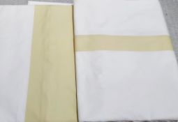 1 x PRATESI Tubo Angel Skin Duvet Cover With Biege Applique Stripe 260x220cm