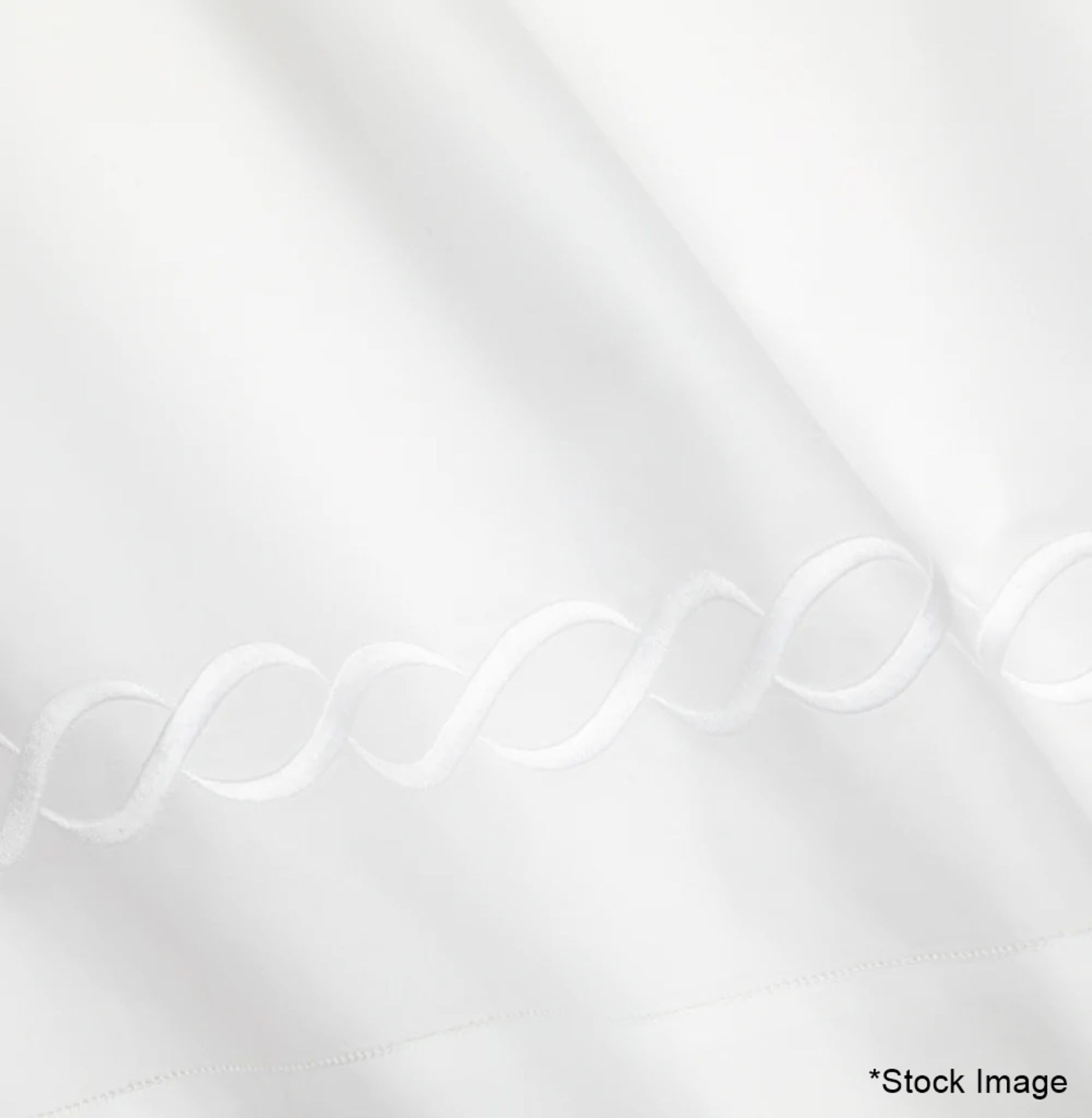 1 x PRATESI Treccia White Forever Embroidered Angel Skin Top Sheet 305x270cm